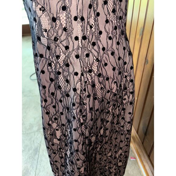 Womens Jason Wu Blush Black Lace Overlay Sleeveless Knee Length Dress Size M - Picture 5 of 12